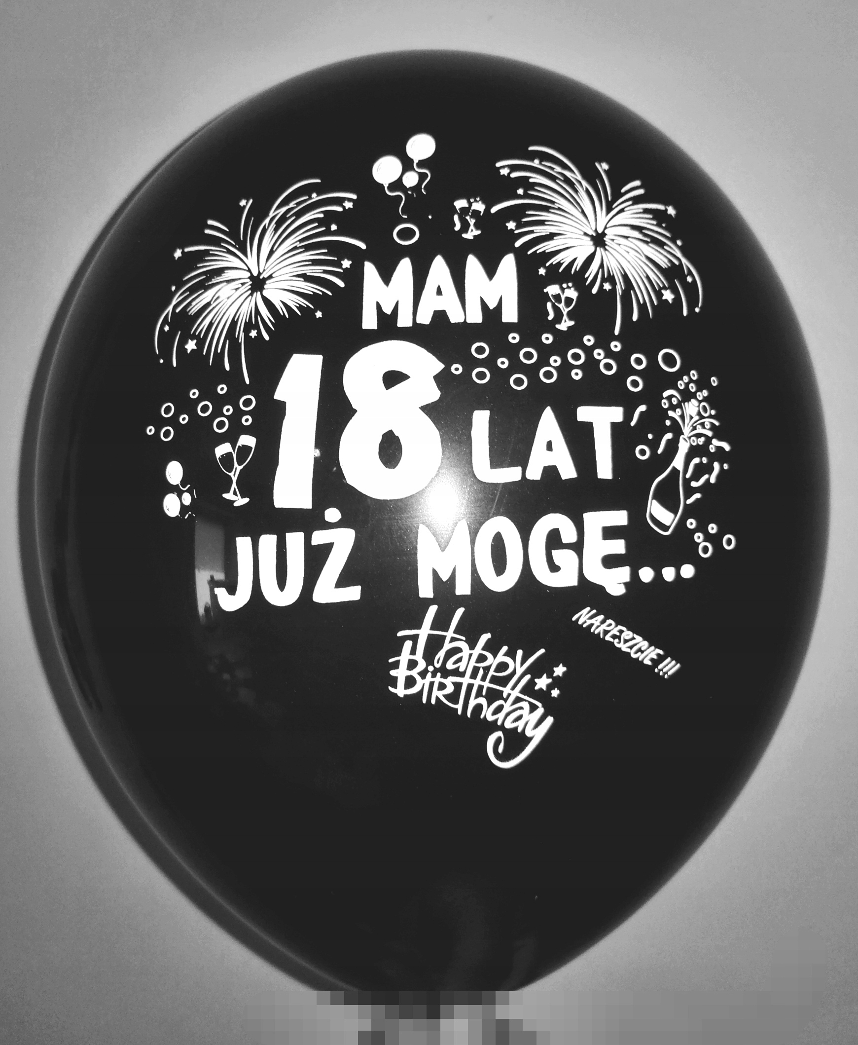 Balony Na 18 lat Butla Z Helem 18-stka