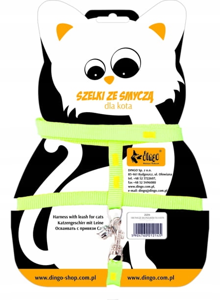 

Dingo Szelki+smycz Dla Kota Stylonowe Seledynowe
