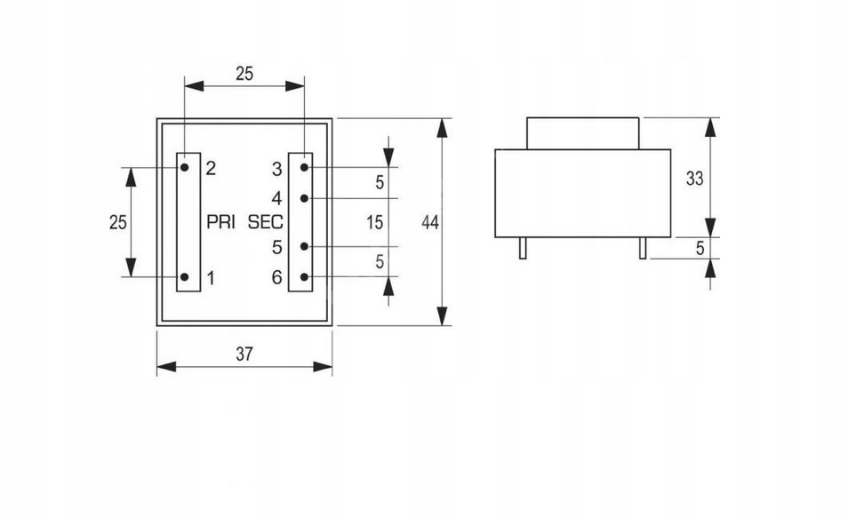 Transformator do płytki drukowanej Block VC 5,0 Kod producenta VC 5,0/1/18