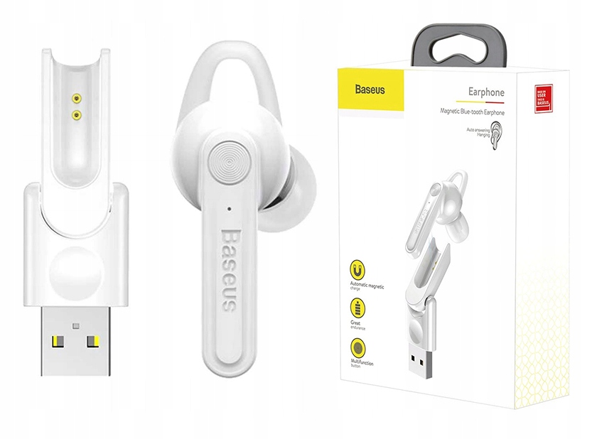 

Słuchawka Bluetooth Baseus Z Ładowarką Magnetyczną