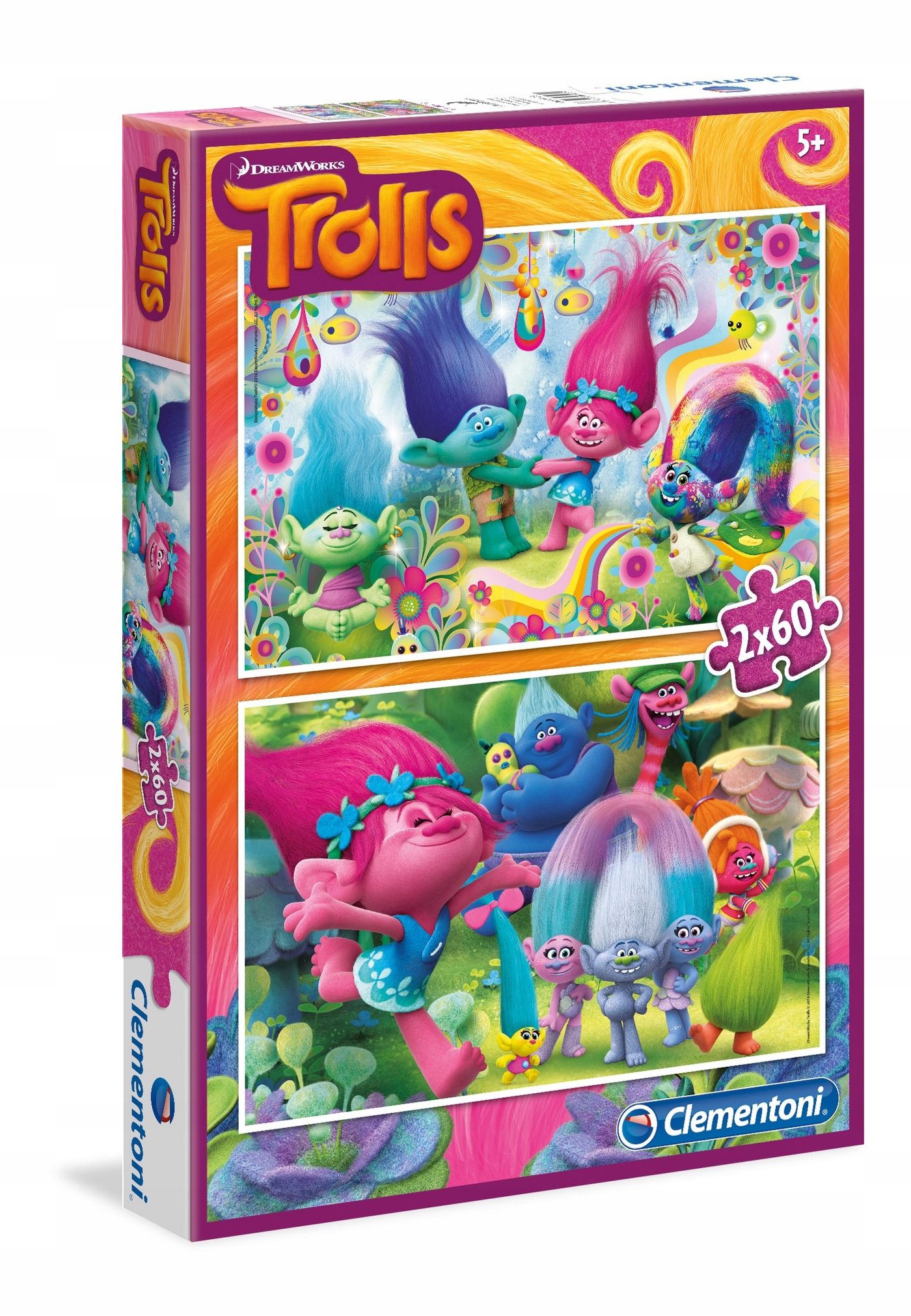 

Puzzle 2x60 Trolls 07128 Clementoni