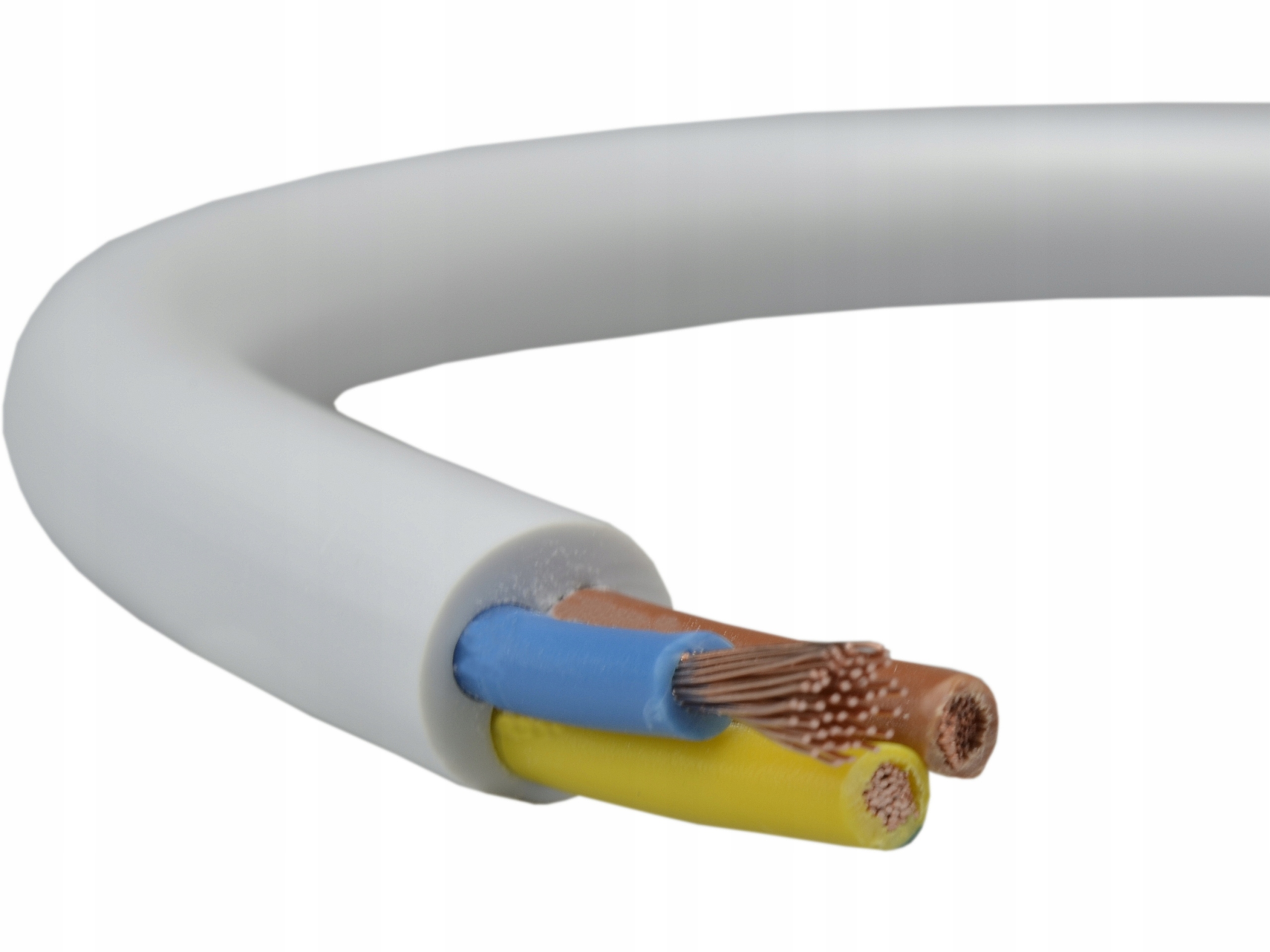 

Kabel przewód linka H05VV-F Owy 3x4mm2 biały