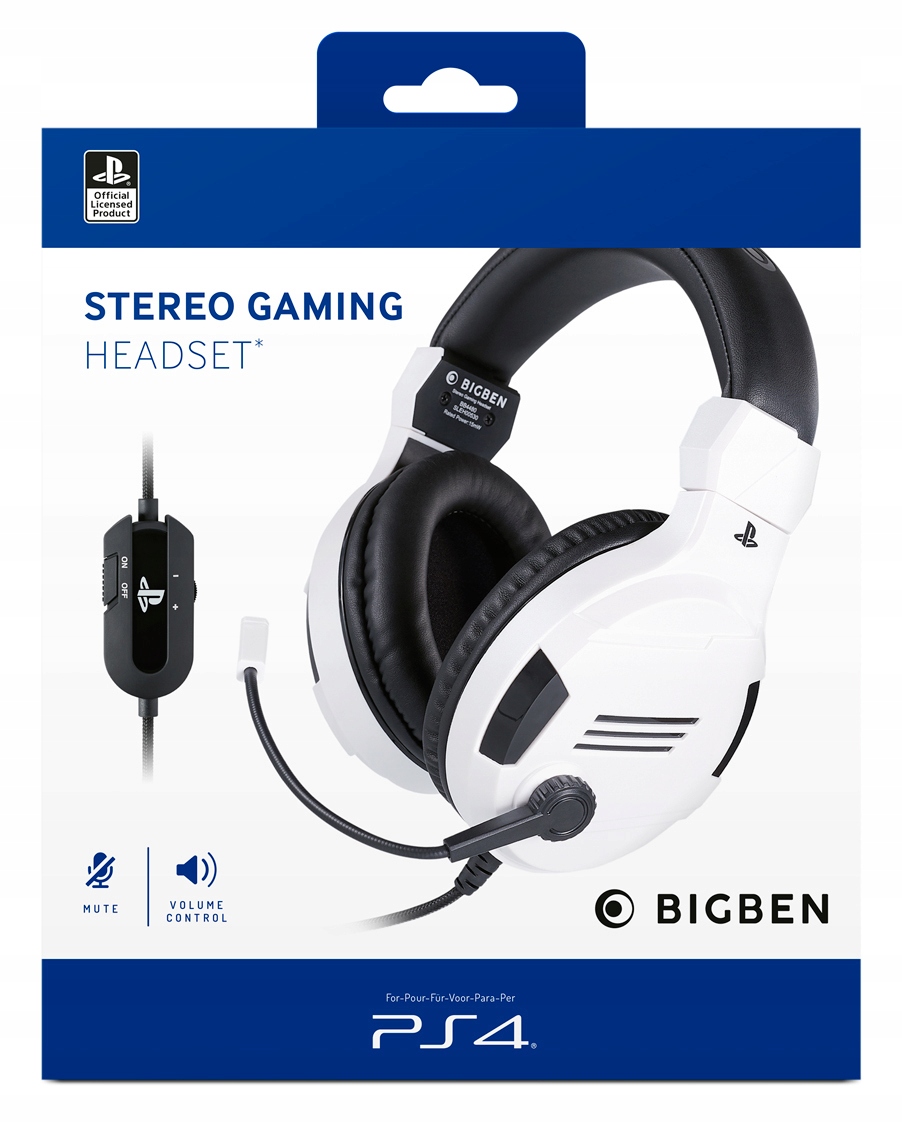 

Big Ben Słuchawki PS4 Białe na licencji Sony