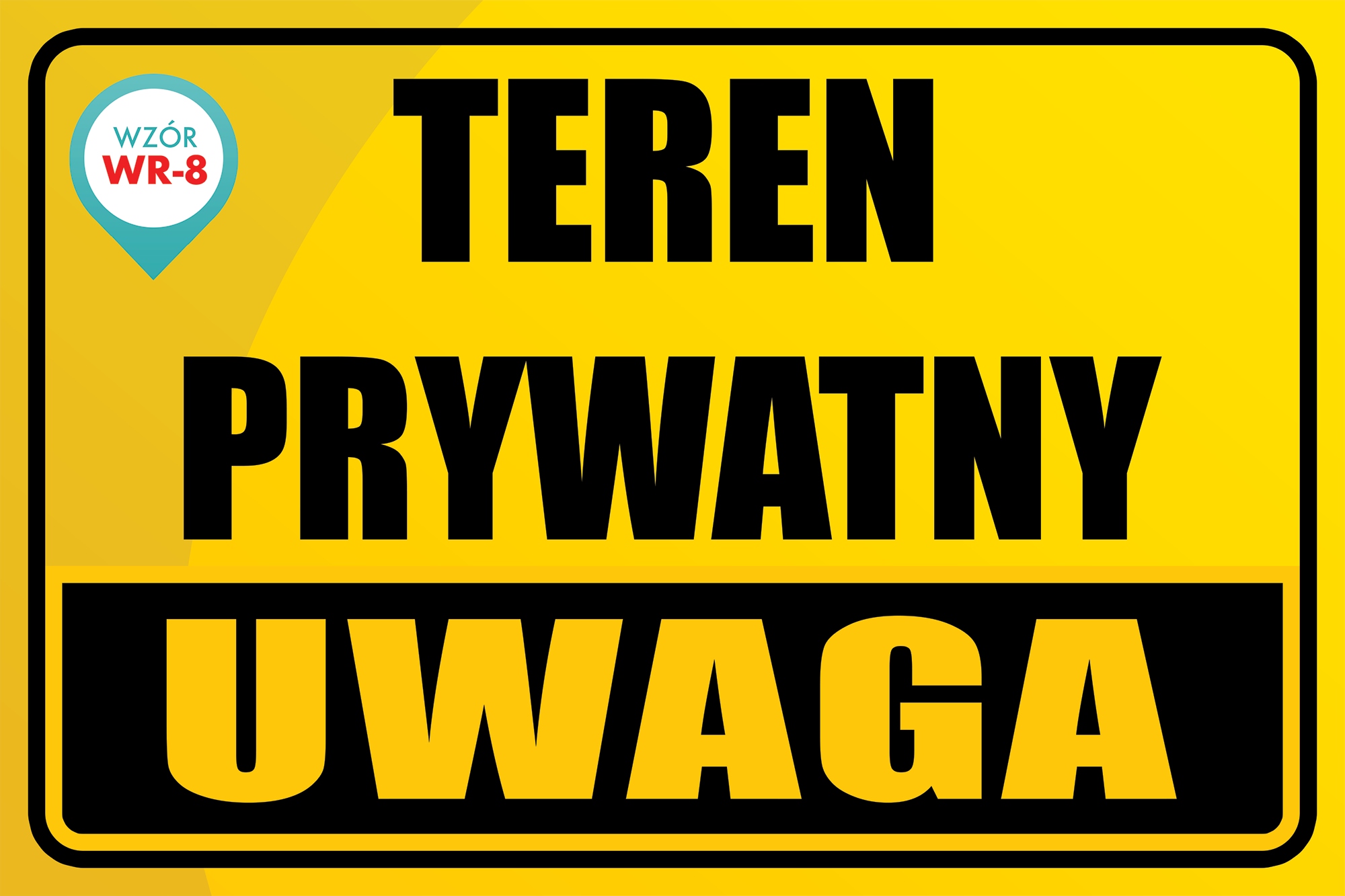 TEREN PRYWATNY TABLICZKA 40x27 tablica PCV zadruk bezpośredni UV WR8 Marka inny