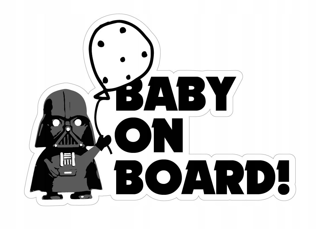 

Naklejki wlepy Dziecko W Aucie star wars uwaga