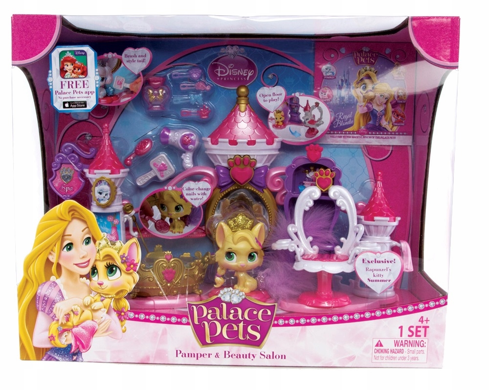 

Roszpunka Salon Palace Pets Zamek Barbie Figurki