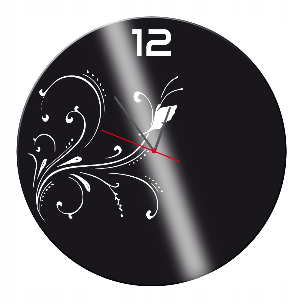 

Zegar na ścianę 35cm z czarnej pleksy Z-109