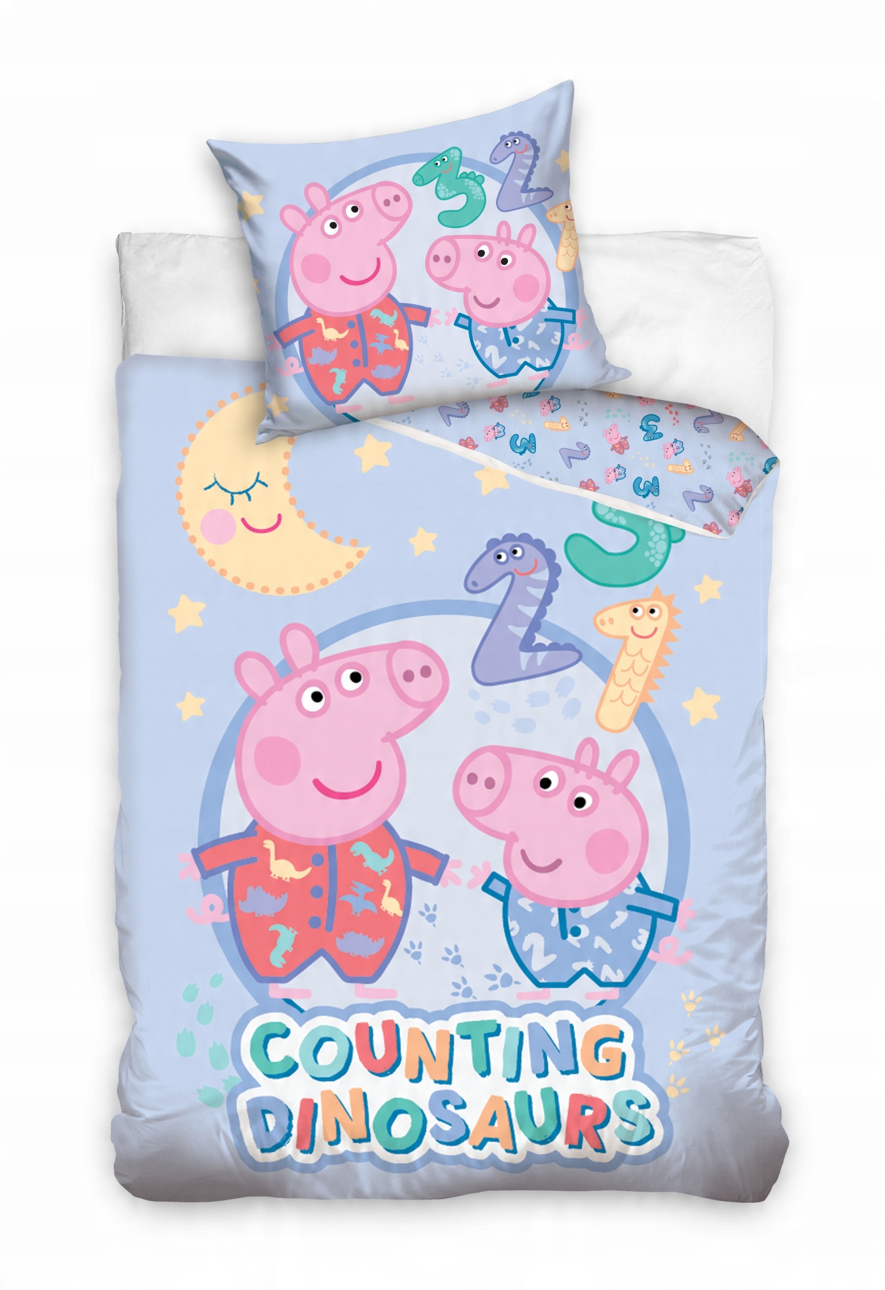 

Świnka Peppa George Cyfry Pościel Bawełna 100x135