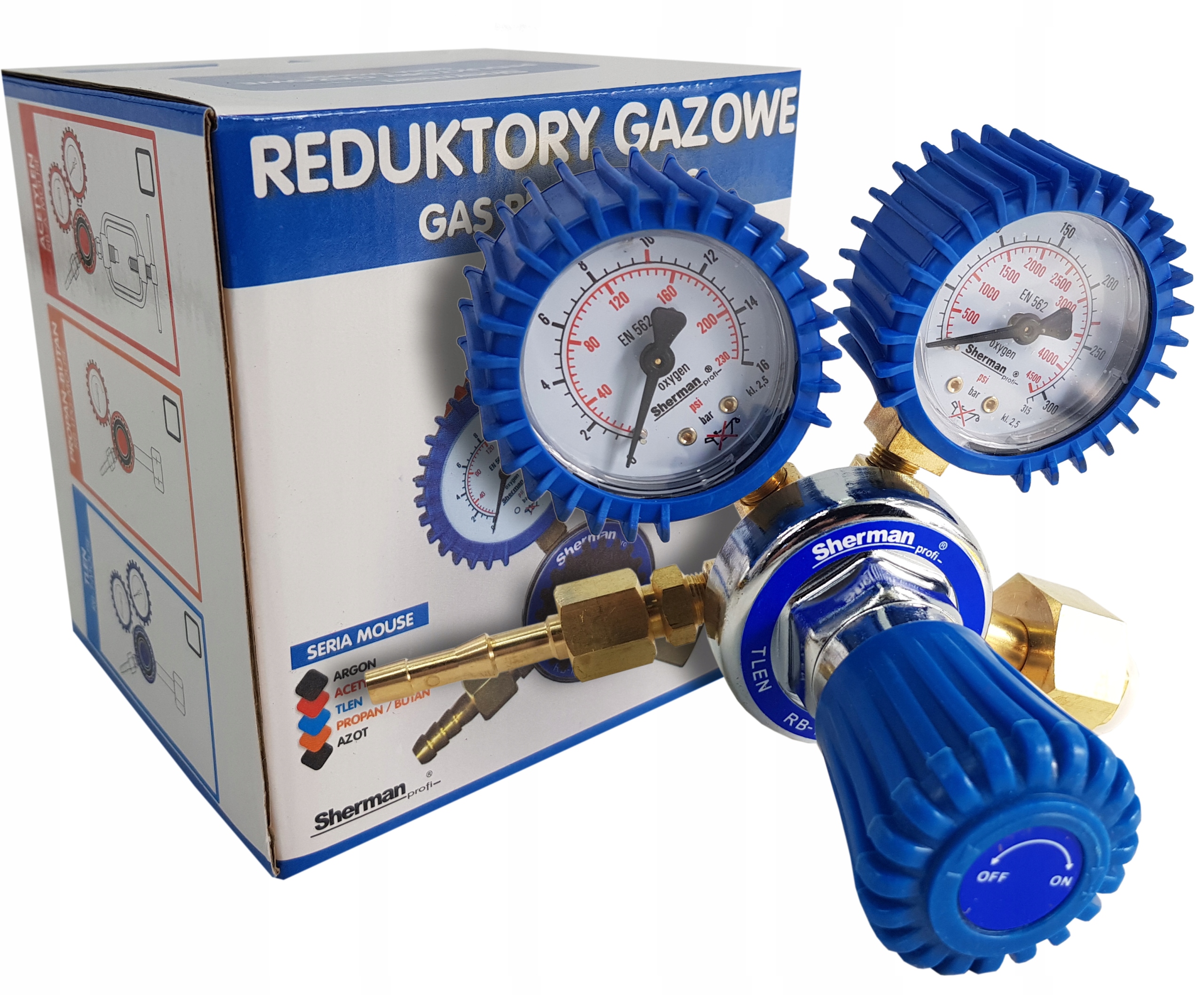 Reduktor Tlenowy tlen Rb-t Mouse Sherman 200 bar