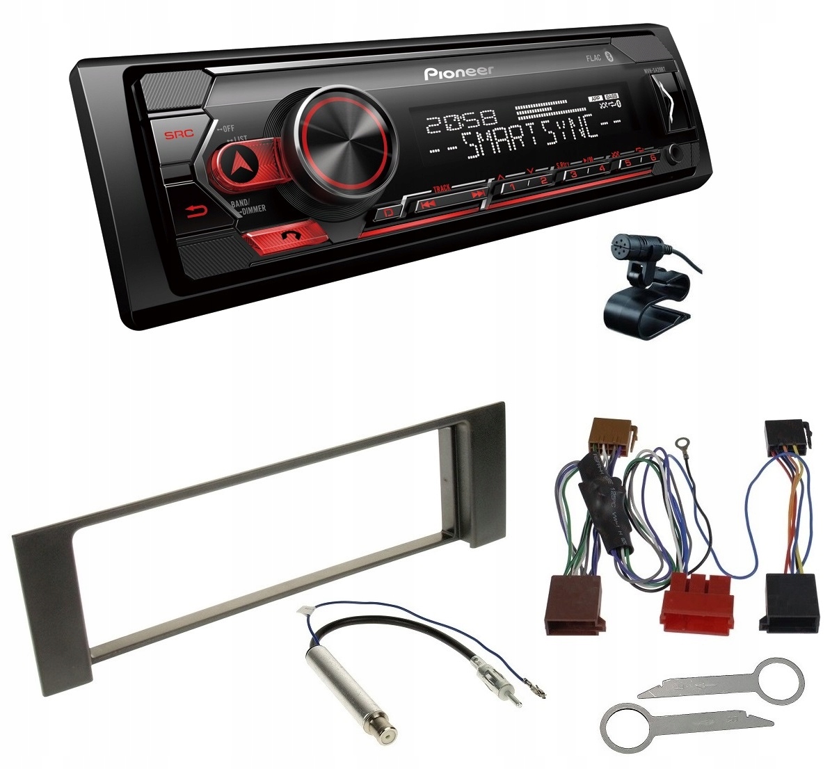 Pioneer MVH-S420BT Rádio Android iPhone Usb Audi A4 B6 montážny set