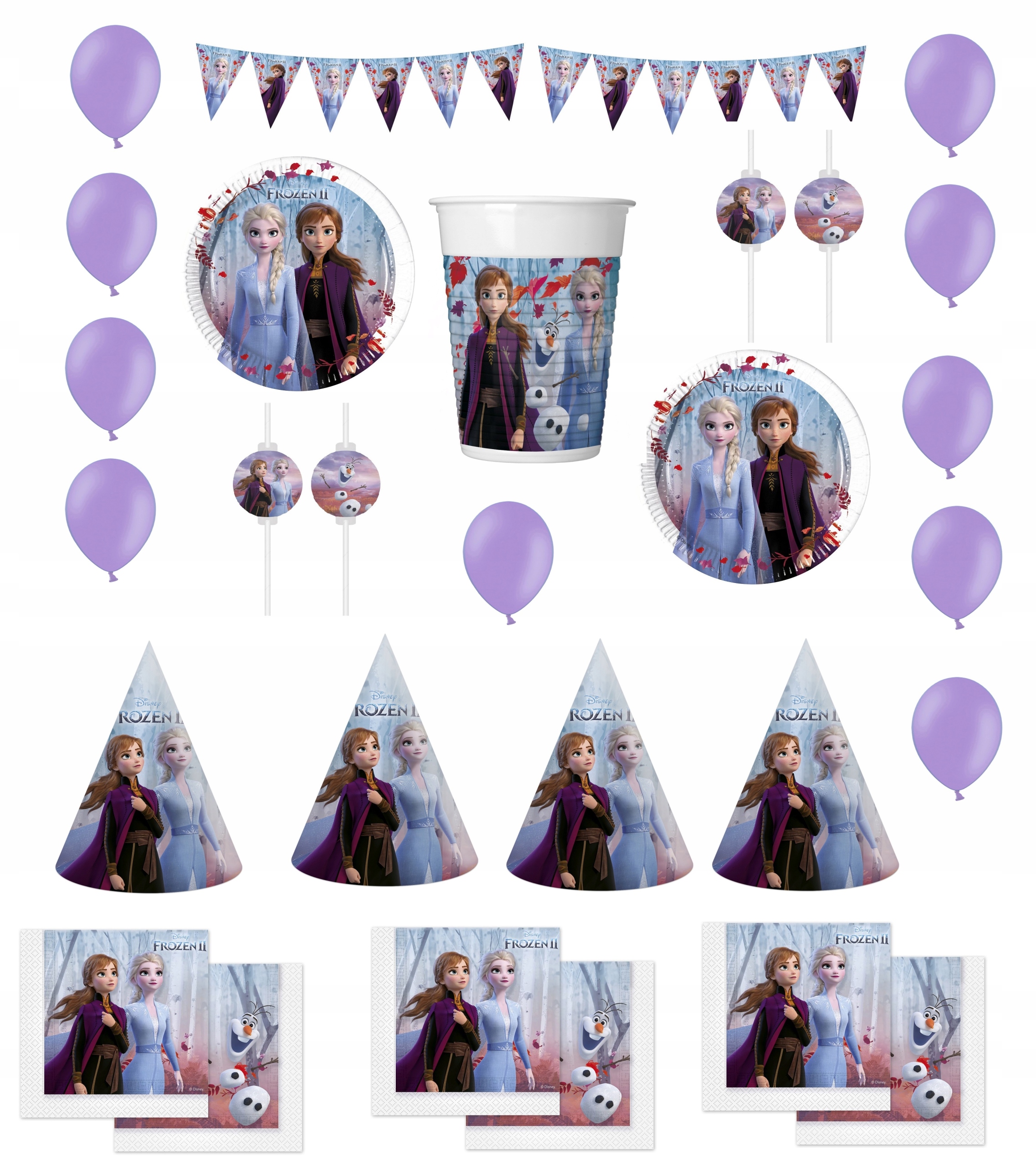 

Zestaw urodzinowy Kraina Lodu Anna Elza Frozen 2