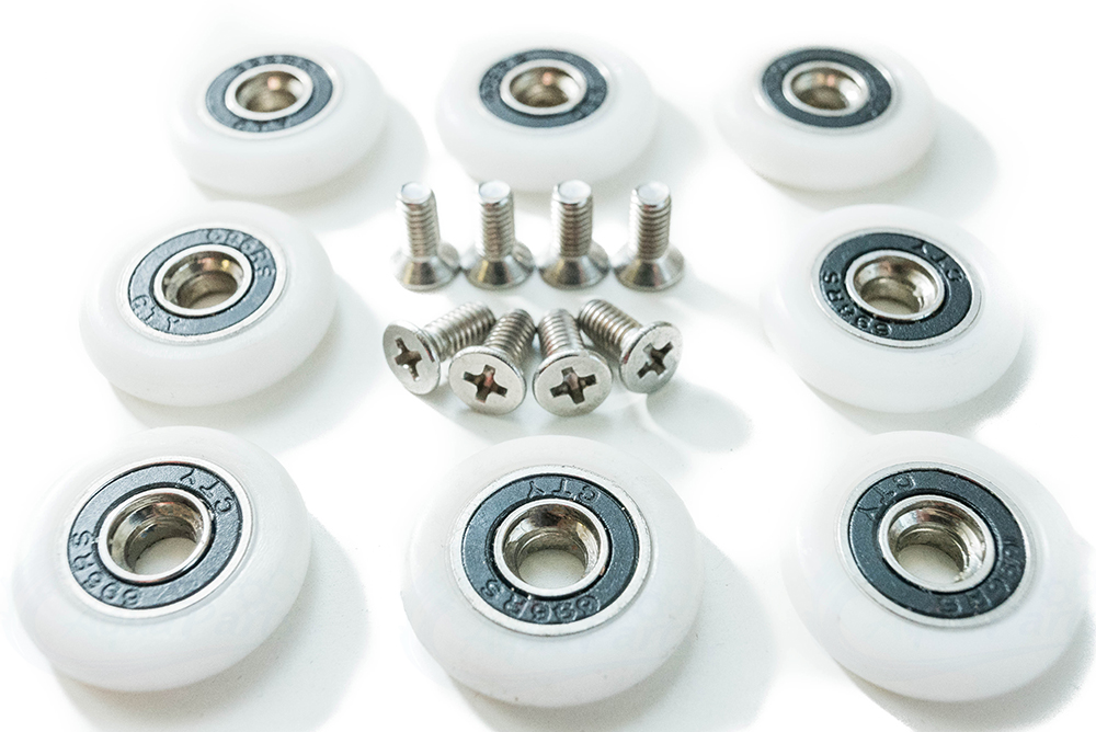 

8szt Kółko Rolki Rolka Do Kabiny Prysznicowej 23mm