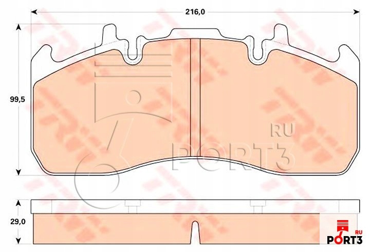 KLOCKI HAMULCOWE VOLVO FH TYŁ 29173 TRW