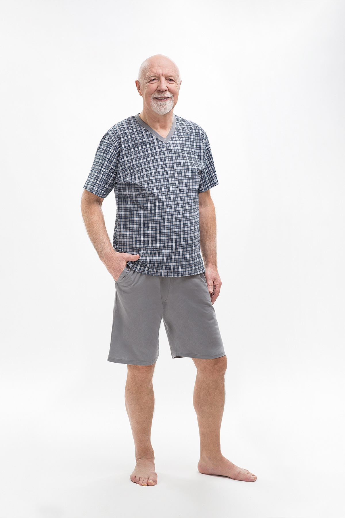 

Piżama męska dla seniora bawełna 100%