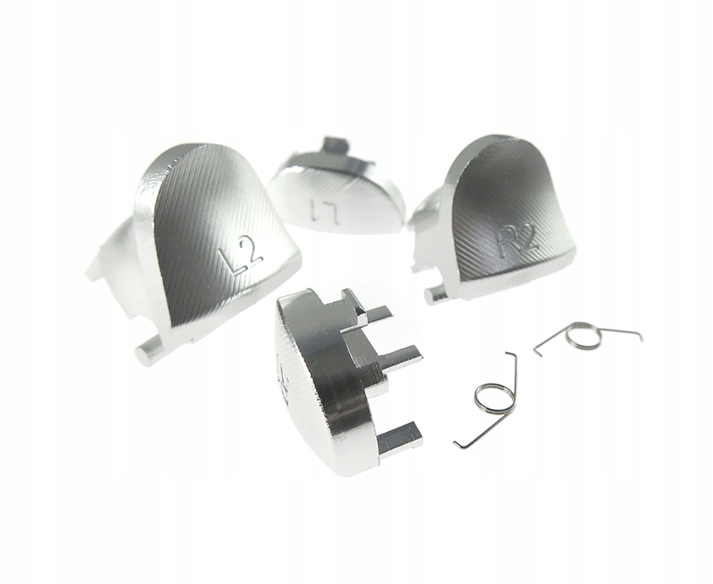 Tlačítka PS4 Pro Slim Aluminium Metal R1 L1 R2 L2 JDS-040/050 Stříbrná