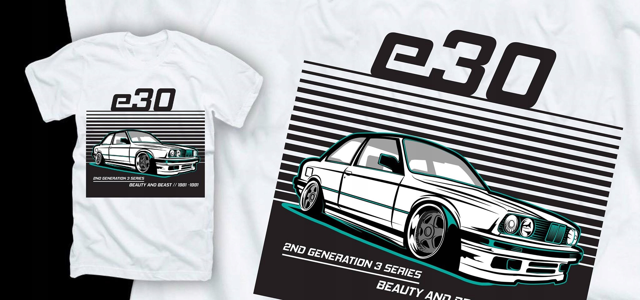 

Koszulka Bmw E30 Beauty T-shirt motoryzacyjny