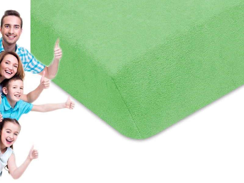 

Prześcieradło Miętowe Frotte Grube - 100x200 cm