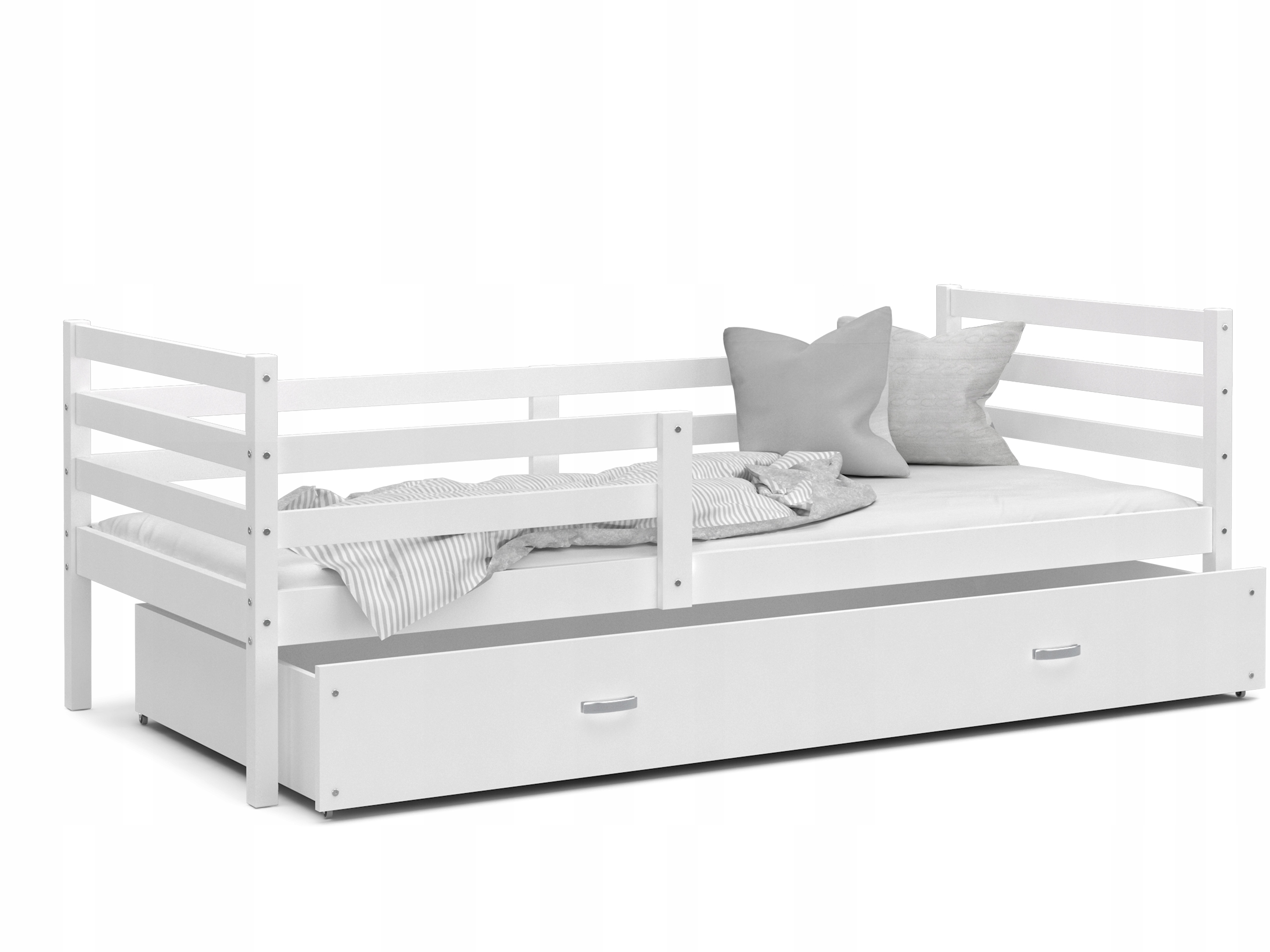 Łóżko dziecięce 160x80 parterowe białe JACEK P