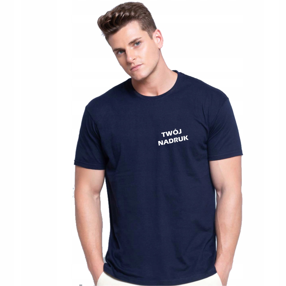 KOSZULKI Z WŁASNYM nadrukiem LOGO FIRMY 1 kolor XL