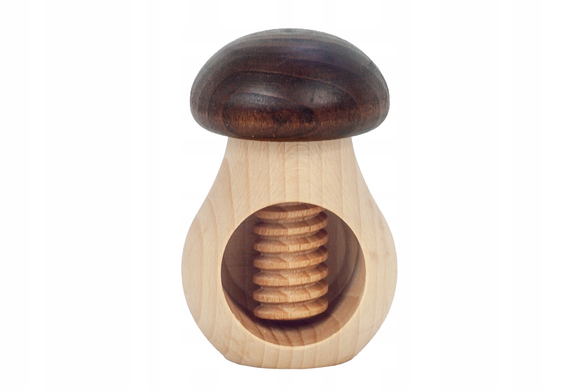 Dziadek do orzechów GRZYBEK drewniany brązowy