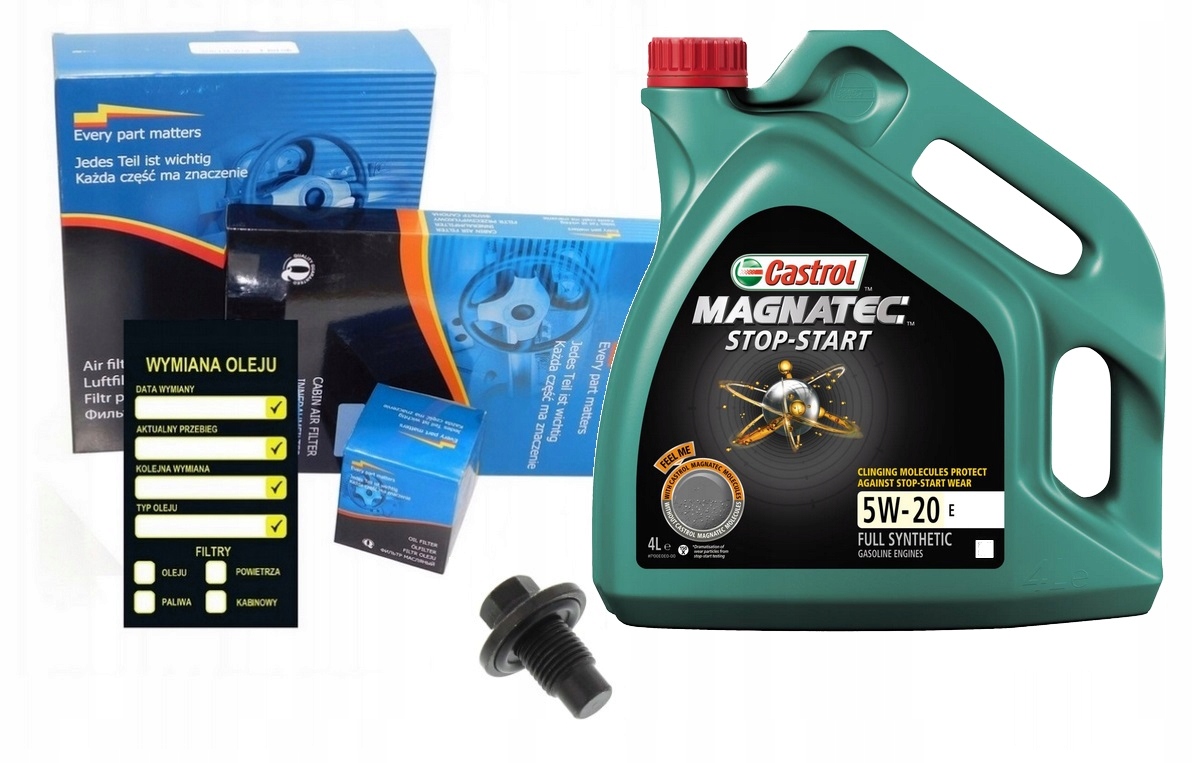 FILTRY + OLEJ castrol 5w20 FORD Fiesta 7 VII 1.0
