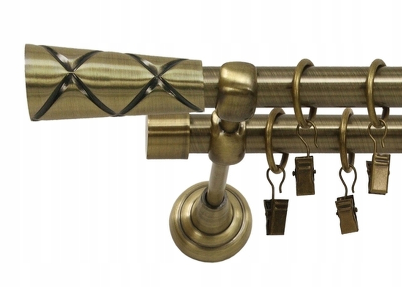 

Karnisze Metalowe Podwójne 16/16 180 cm 1,8 m
