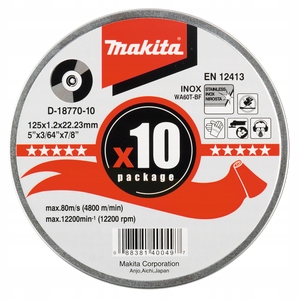 

Makita Tarcza do cięcia metalu 125x1,2 Inox 10szt