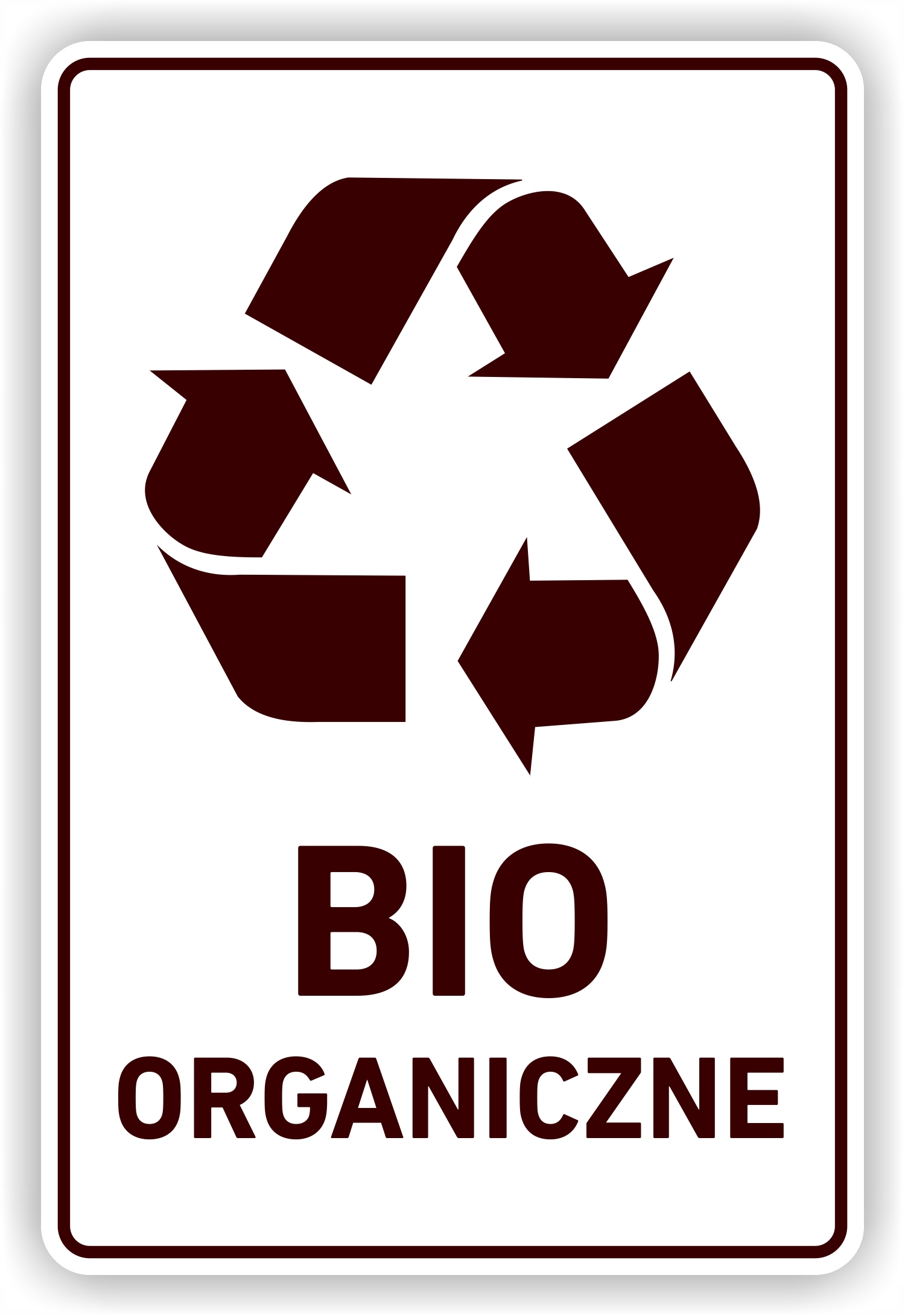 

Bio Organiczne - Naklejka na kosz śmieci 30x20 cm
