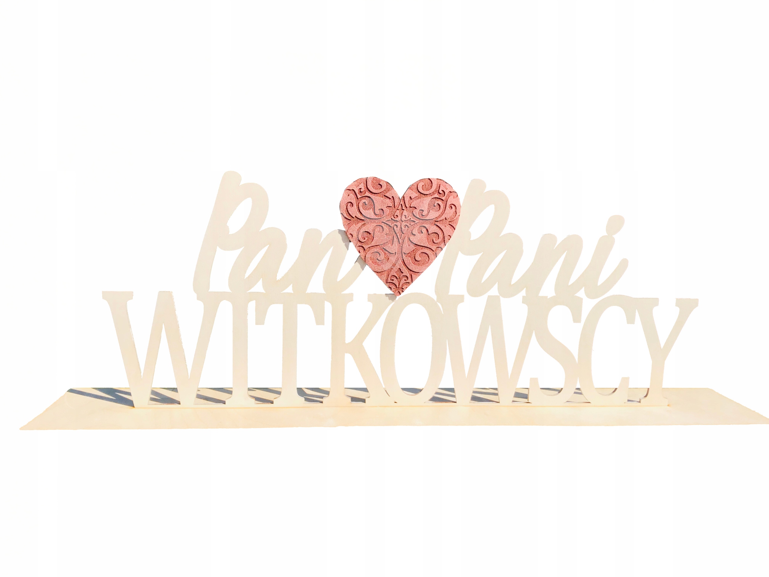 NAPIS ŚLUB NAPISY ŚLUBNE PARA WESELE STOJĄCY Kolor dominujący biały