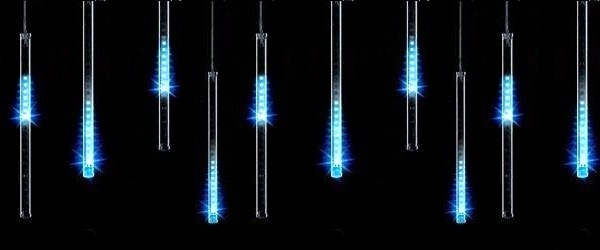SPADAJĄCY ŚNIEG METEORYT SOPLE 30cm DŁ LAMPKI 24H Zasilanie sieciowe