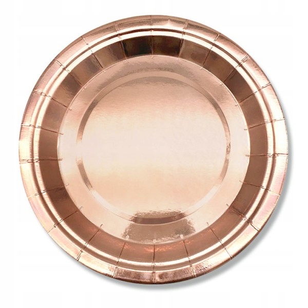 

Różowe złoto Rose Gold talerzyki 10 szt 18 cm