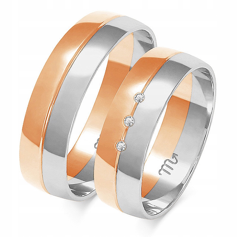 Zlaté Elegantní Snubní Prsteny 6 mm id A-219