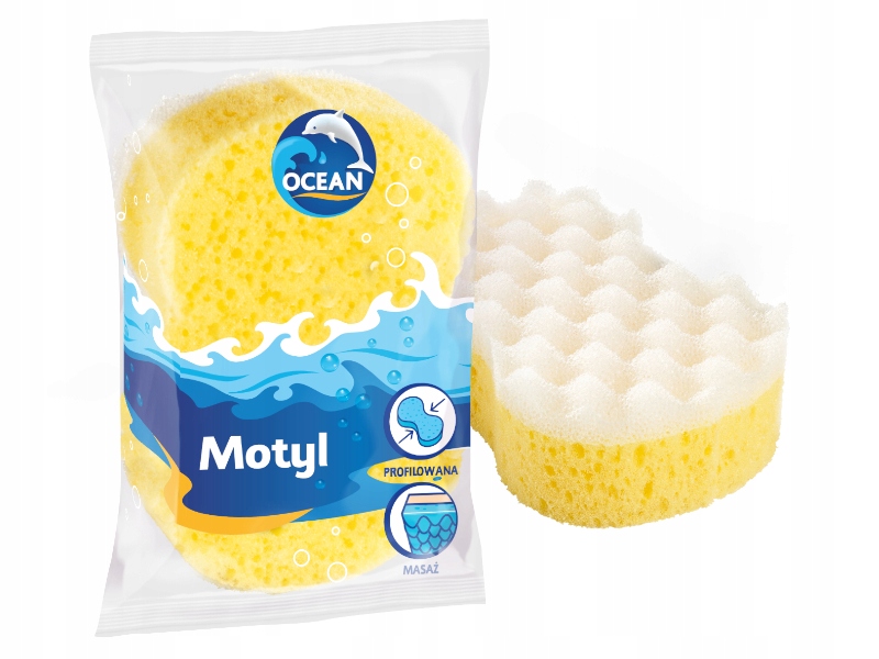 OCEAN HAL GĄBKA DO KĄPIELI I MASAŻU MOTYL PROFILOWANA