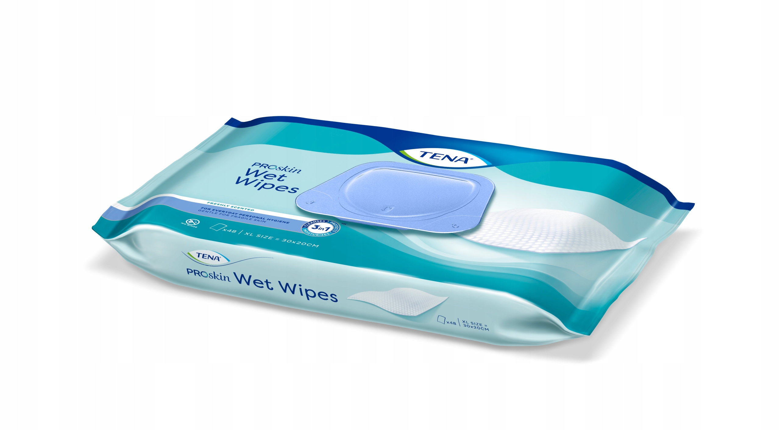 

Tena Wet Wipe chusteczki oczyszczające 3w1 48szt.