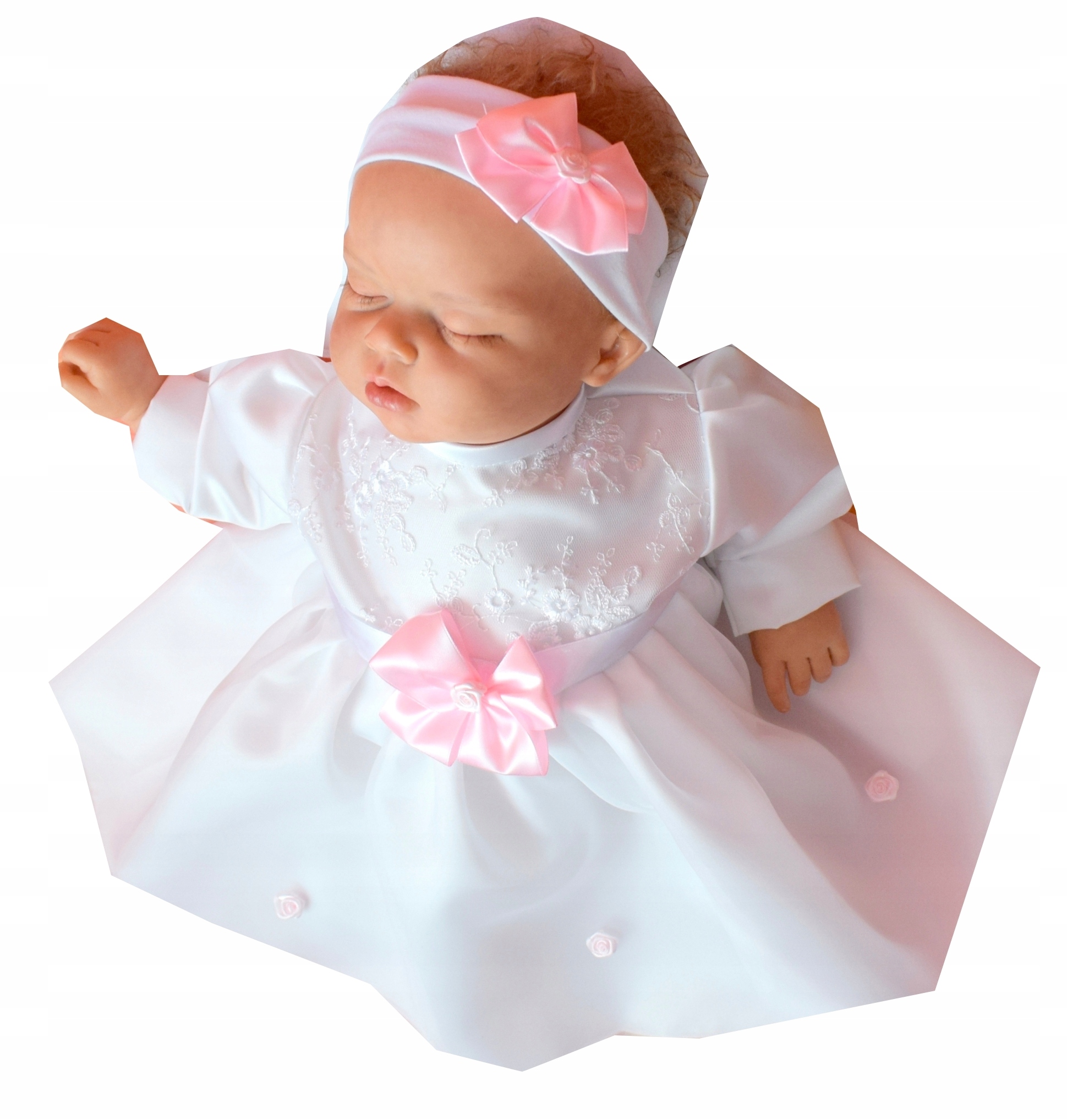 SUKIENKA do CHRZTU + OPASKA Ubranko ANDZIA 74 80