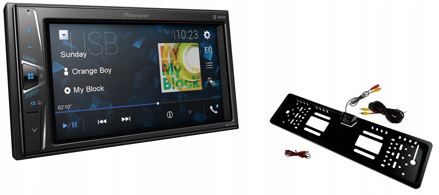 Pioneer DMH-G220BT Autorádio 2DIN LCD Bluetooth cúvacia kamera