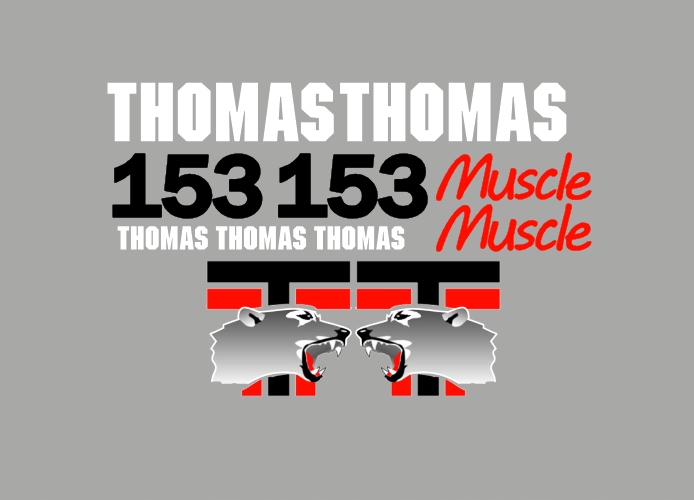 Samolepky s nálepkou Thomas 153 Muscle