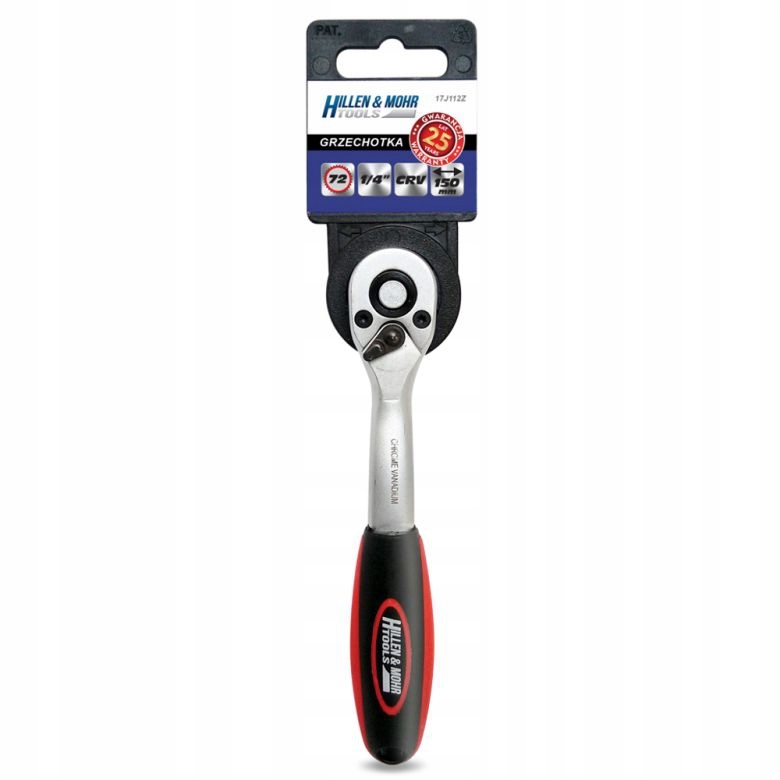 Grzechotka 1/2" Hillen&Mohr 17J316Z 72T, Crv 6140, prosta