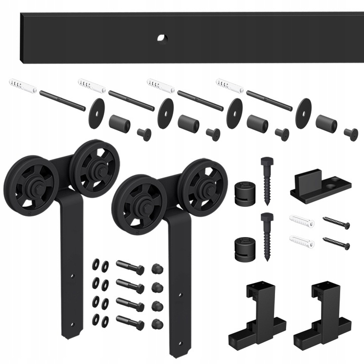 System przesuwny loki Koła Ażur barn door rustical Maksymalna waga drzwi 100 kg