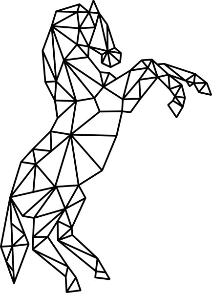 

Naklejka na ścianę Koń Geometryczny 70 cm
