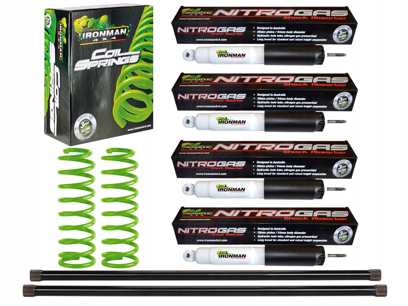 КОМПЛЕКТ ПОДВЕСКИ + 2 ДЮЙМА MUSSO KORANDO IRONMAN