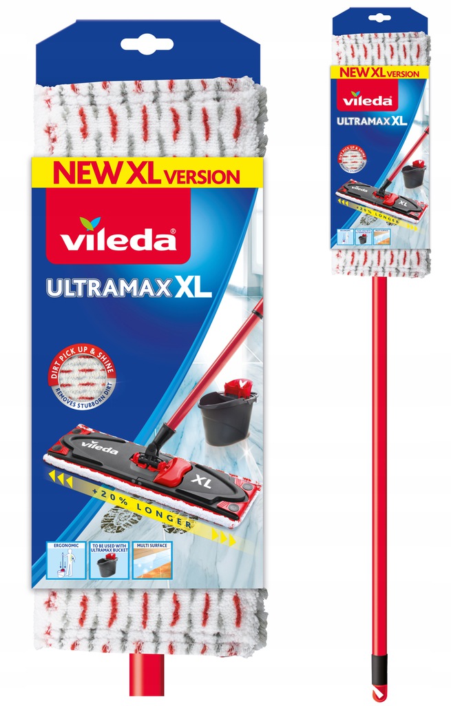 Levně Vileda Mop Plochá teleskopická tyč Ultramax XL 42 CM