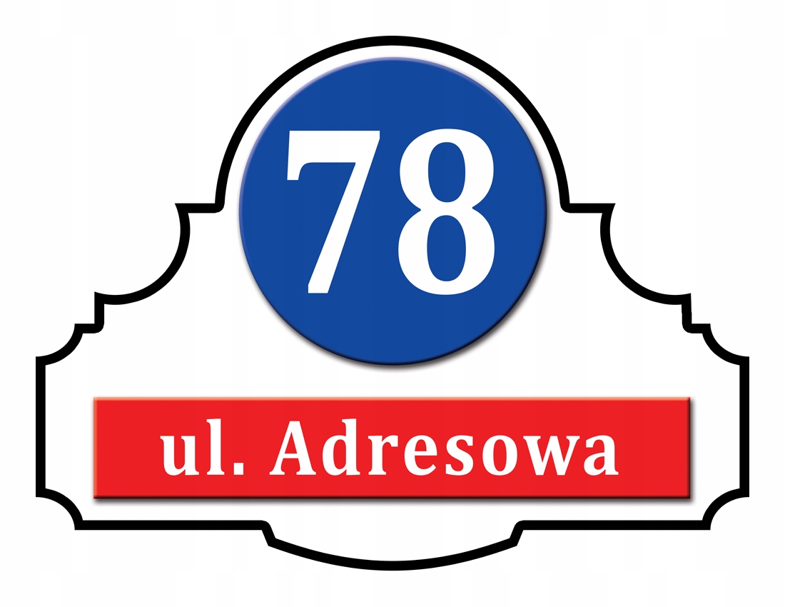 

Tabliczka Adresowa Adres Numer Na Dom znak ulica