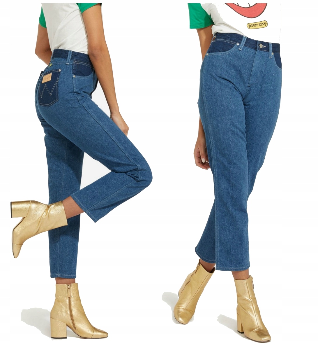 

Wrangler x Peter Max Jeansy Proste 7/8 Mom W27 L32