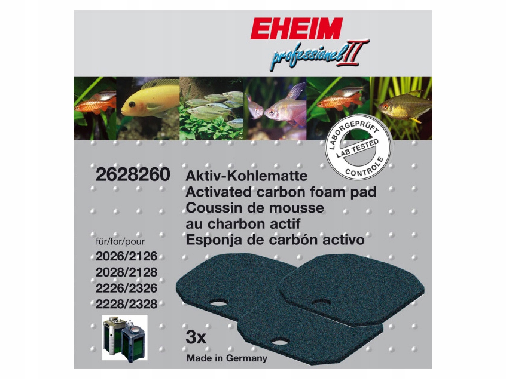 Levně Eheim Uhlíková filtrační vložka eXperience 350 2426 3 ks