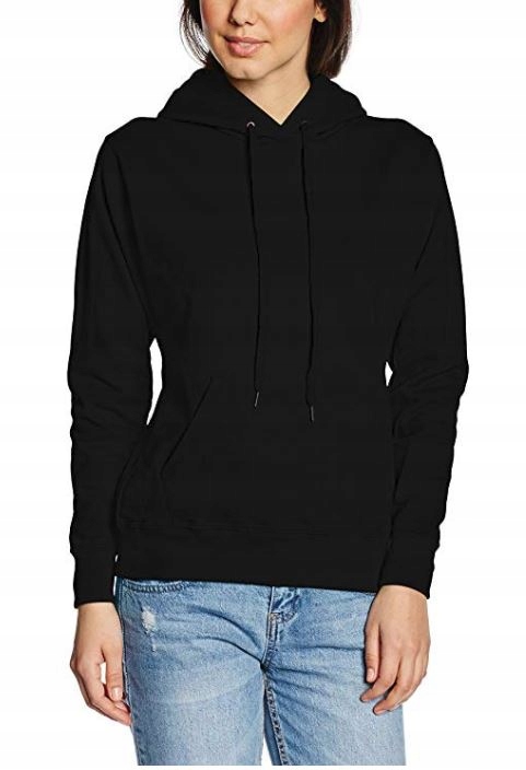 

Fruit Of The Loom Damska Bluza z Kapturem Black Xs
