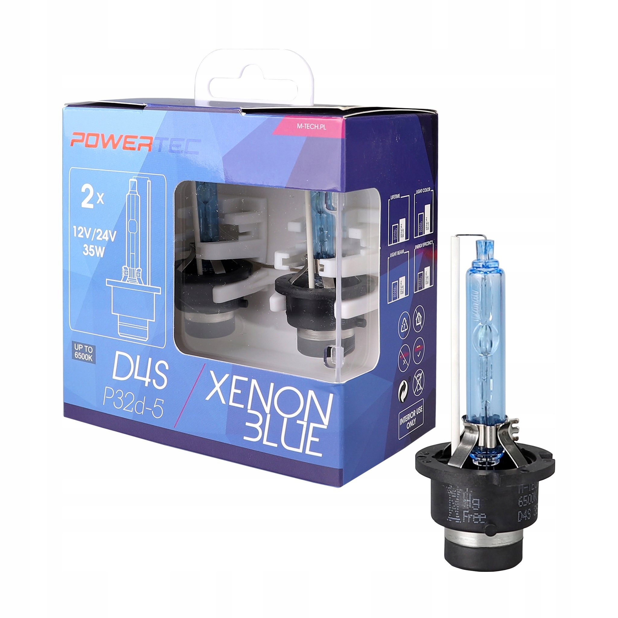 Xenon D4S Hořák Powertec Blue Duo M-tech 03838