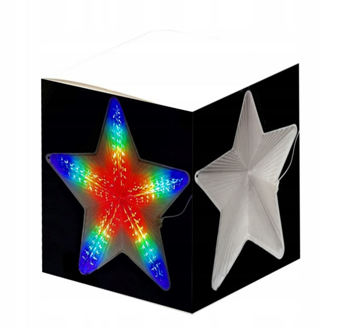 

lampki Choinkowe Gwiazda Led 3D Multi Wisząca 50cm