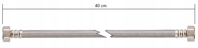 WĘŻYK 40CM DO WODY W OPLOCIE STALOWYM 3/4 x 3/4'' Długość 40 cm