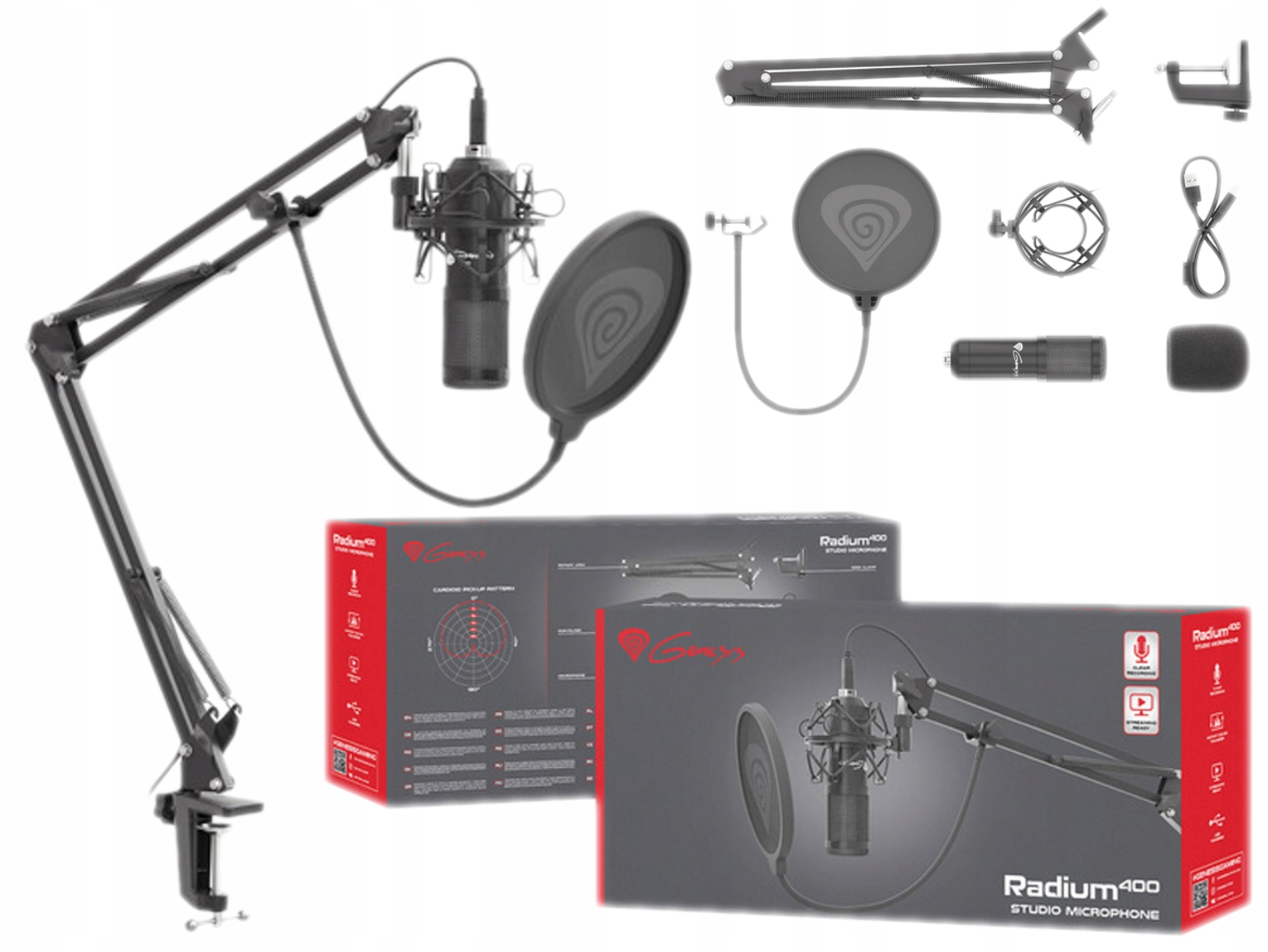 MIKROFON STUDYJNY GENESIS RADIUM 400 STREAM STUDIO